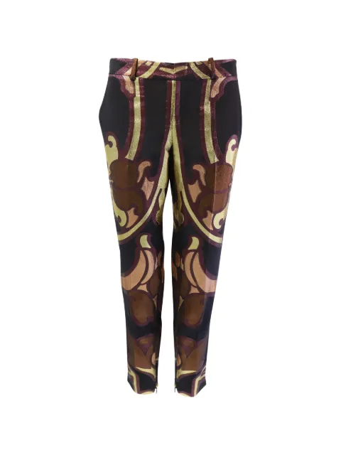 Gucci Pre-Owned floral-patterned trousers Black NAPPUGBCL155706W
