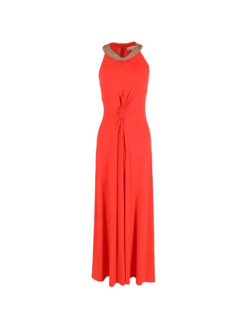 Michael Kors Vintage twist-detail draped dress Red NAPPUGBCL376673W