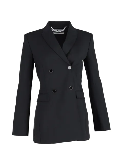 Off-White Pre-Owned double-breasted wool blazer Black NAPPUGBCL373168W
