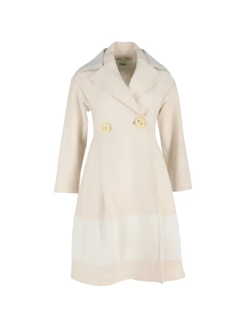 Fendi Pre-Owned double-breasted coat Neutrals NAPPUGBCL462145W
