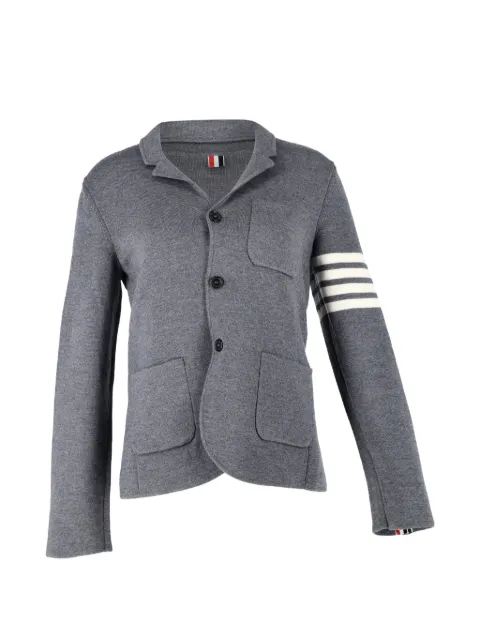 Thom Browne 4-Bar knitted blazer Grey NAPPUGBCL463266M