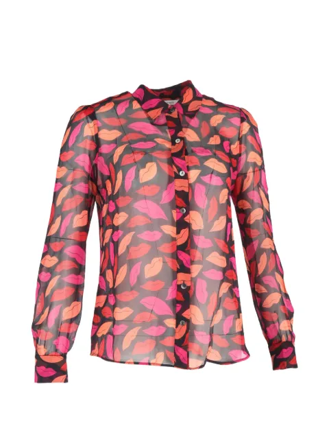 Diane Von Furstenberg Vintage Mariah printed silk blouse Black NAPPUGBCL451061W