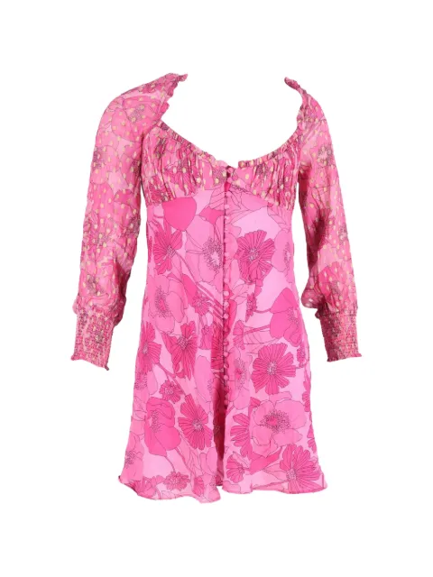 Rixo Fara floral-print mini dress Pink NAPPUGBCL430608W