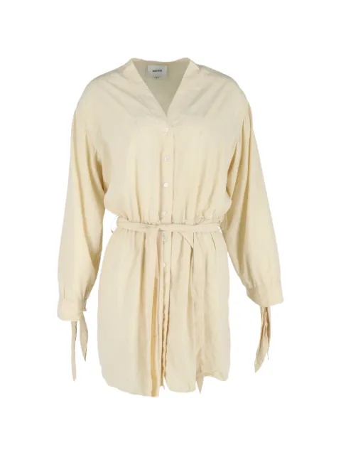 Nanushka V-neck shirt mini dress Yellow NAPPUGBCL453367W