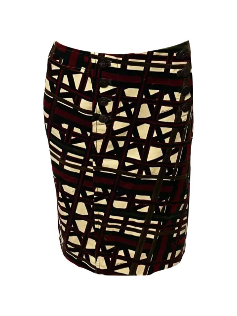 Gucci Pre-Owned fantasy tartan button skirt Red NAPPUGBCL086517W