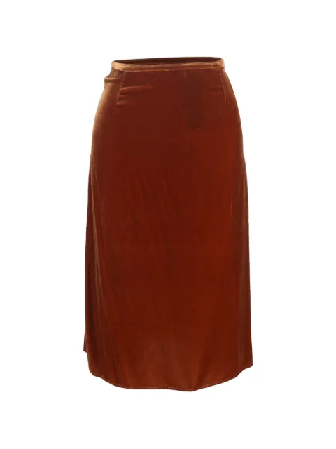 JOSEPH high-waist velvet skirt Brown NAPPUGBCL459928W