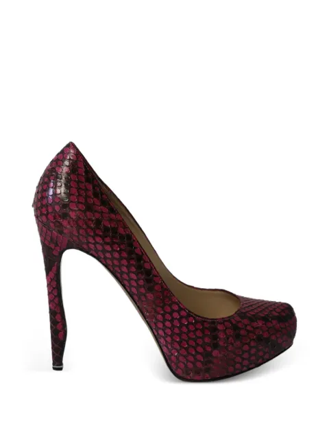 Nicholas Kirkwood snakeskin-embossed heeled pumps Purple TONPUGBSH189258W