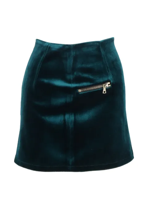 SANDRO Janet velvet mini skirt Green TONPUGBCL447359W
