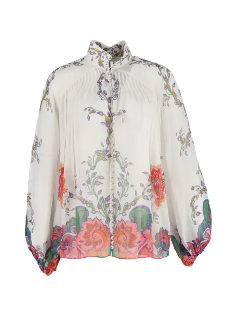 ZIMMERMANN Lovestruck floral shirt Neutrals NAPPUGBCL457015W