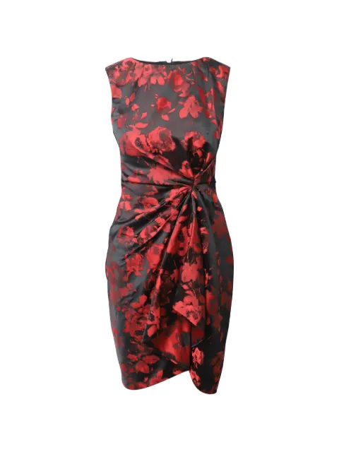 Jason Wu draped floral-print dress Black NAPPUGBCL152278W