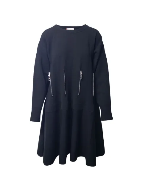 Alexander McQueen Pre-Owned zip-embellishment midi dress Black NAPPUGBCL206274W