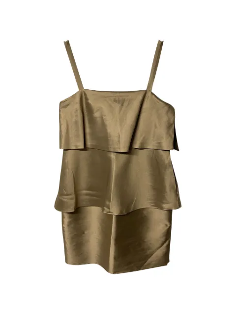 Moschino Pre-Owned layered silk dress Neutrals NAPPUGBCL095724W