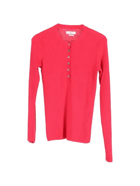 Isabel Marant Vintage Faustine ribbed-knit top Pink NAPPUGBCL438484W