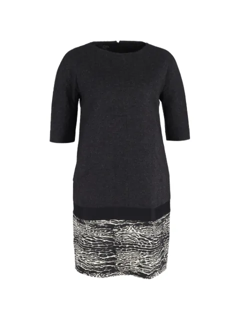 Giambattista Valli Vintage animal-print hem dress Grey NAPPUGBCL344782W