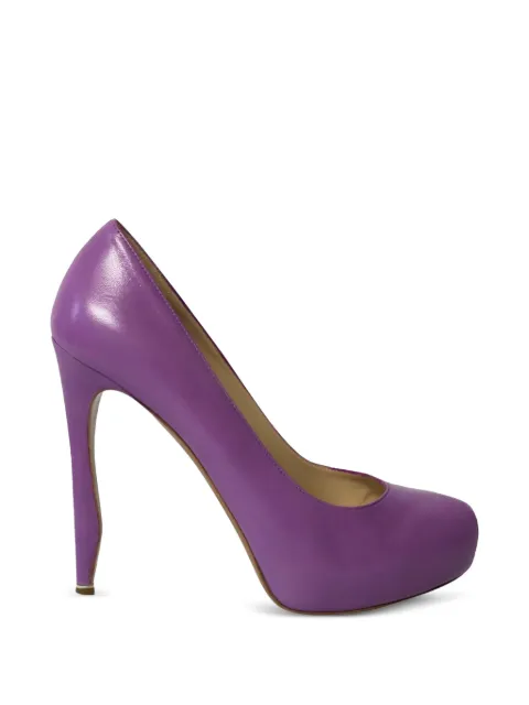 Nicholas Kirkwood Platform almond-toe pumps Purple TONPUGBSH189275W