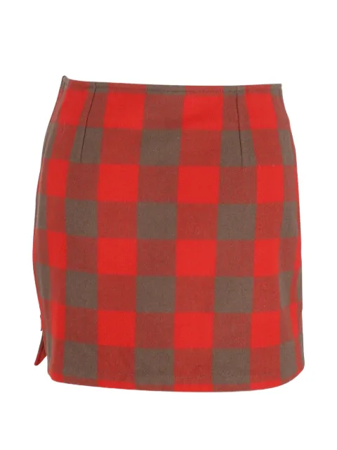 A.P.C. checkered mini skirt Red NAPPUGBCL336671W