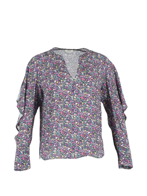 Jason Wu floral-print V-neck blouse Pink TONPUGBCL462434W