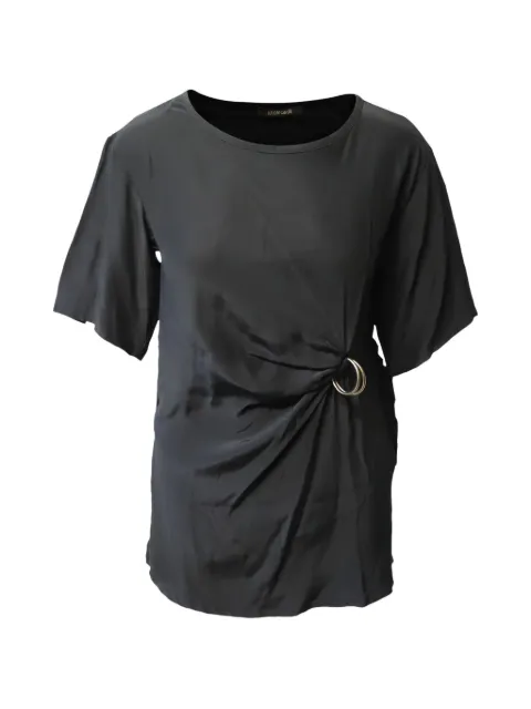 Roberto Cavalli Vintage buckle-detail blouse Black NAPPUGBCL100322W