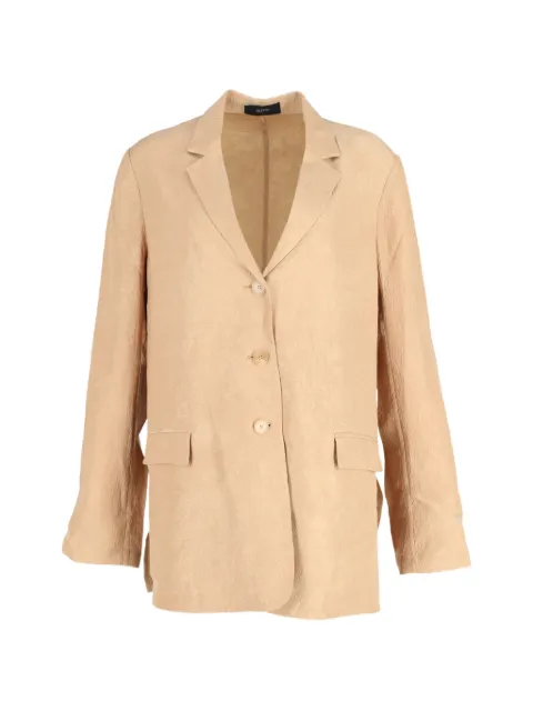 JOSEPH Jace crinkled single-breasted blazer Neutrals NAPPUGBCL372220W