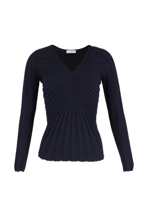 SANDRO Justine V-neck top Blue TONPUGBCL363704W