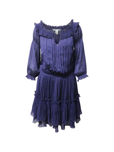 Diane Von Furstenberg Vintage Accordion pleated dress Blue TONPUGBCL139829W