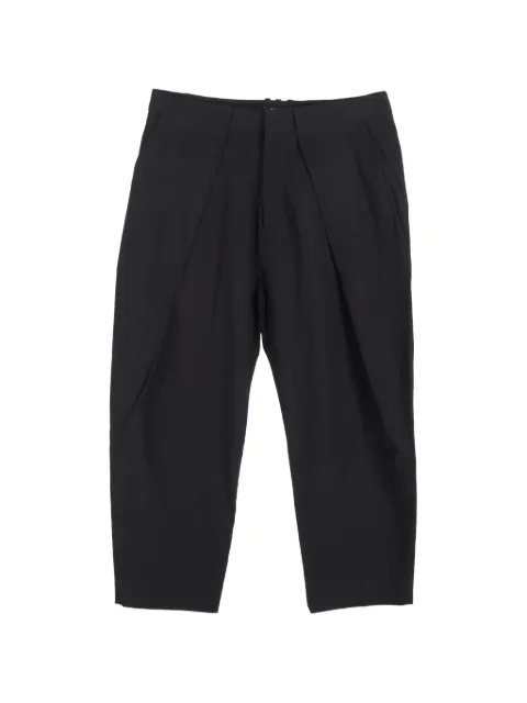 Balmain Pre-Owned draped straight-leg cropped trousers Black MRPPUGBCL459659M