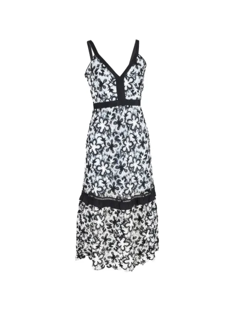 Self-Portrait guipure lace dress White NAPPUGBCL457126W