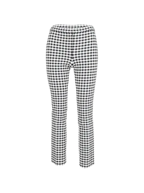 Theory check-pattern trousers White HNDOGBCL277642W