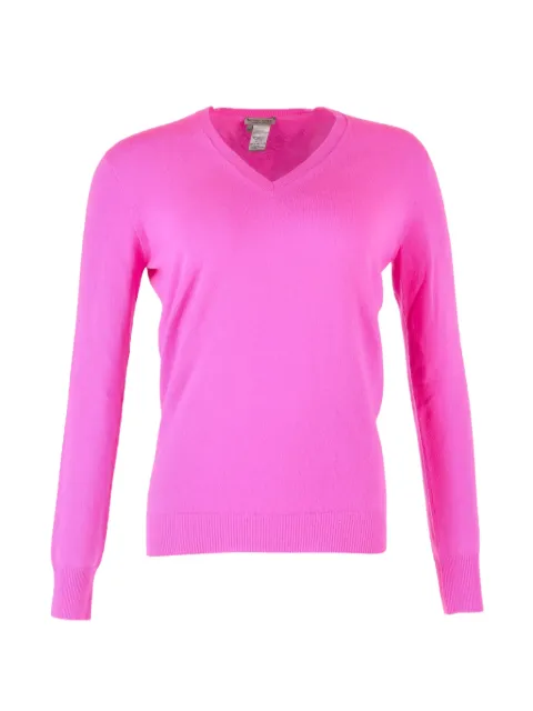 Bottega Veneta Pre-Owned knitted V-neck sweater Pink NAPPUGBCL460092W