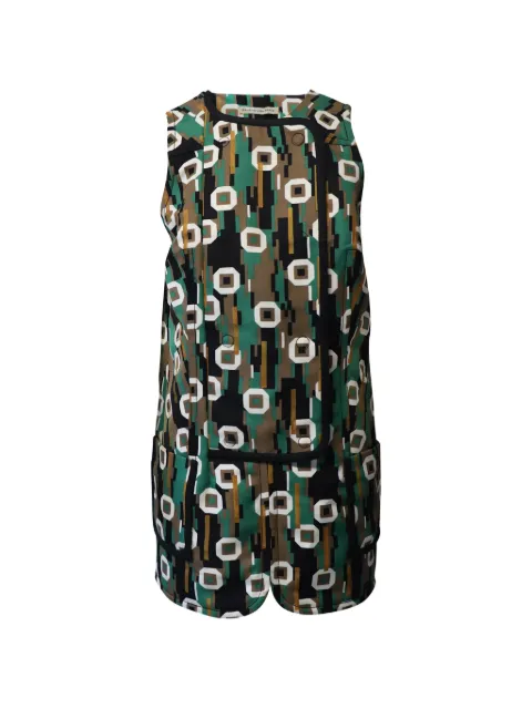 Balenciaga Pre-Owned graphic-pattern mini dress Green NAPPUGBCL215839W