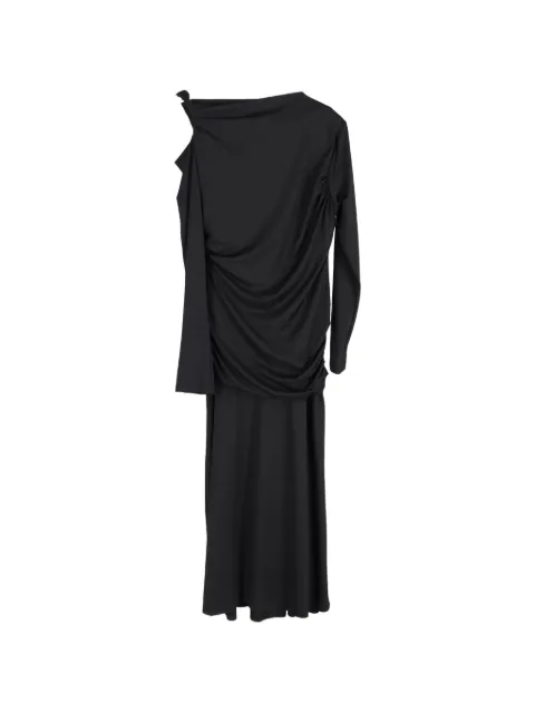 Victoria Beckham ruched-detail midi dress Black NAPPUGBCL444138W