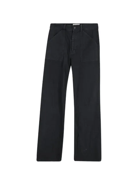 Nili Lotan Quentin patch-pocket wide-leg jeans Black NAPPUGBCL369782W