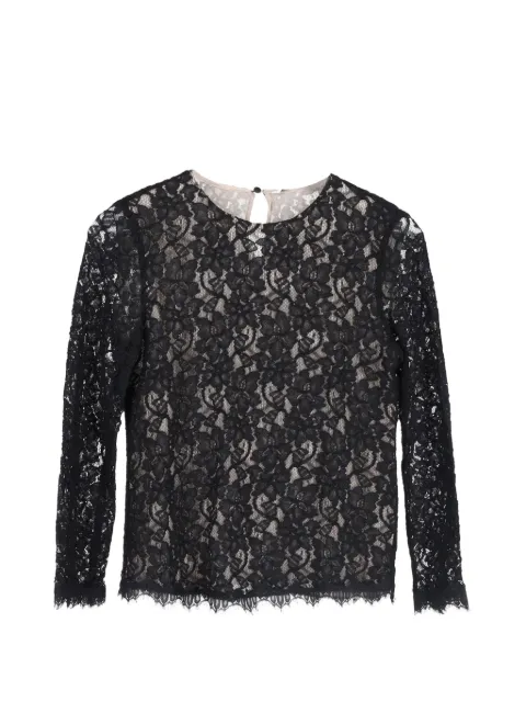 Diane Von Furstenberg Vintage long-sleeve lace top Black NAPPUGBCL366336W