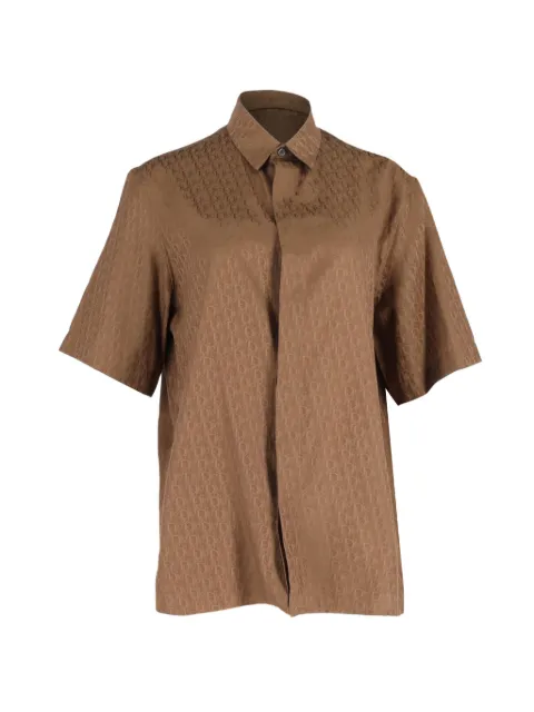 Christian Dior Pre-Owned 2021 jacquard shirt Brown NAPPUGBCL424686W