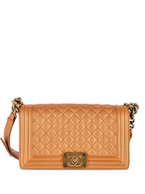 CHANEL Pre-Owned quilted chain medium boy flap bag Brown NAPPUGBBA385936W