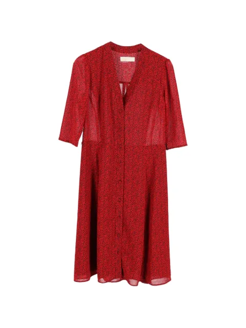 Michael Kors Vintage heart-print button dress Red TONPUGBCL363706W