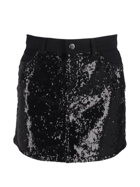 Emporio Armani Pre-Owned sequin mini skirt Black NAPPUGBCL375863W