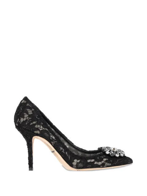 Dolce & Gabbana Pre-Owned Rainbow lace pumps Black NAPPUGBSH403295W