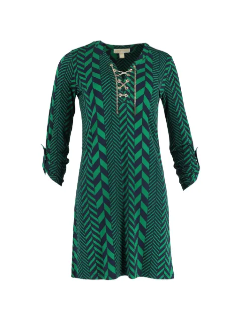 Michael Kors Vintage chain-detail dress Green NAPPUGBCL423254W
