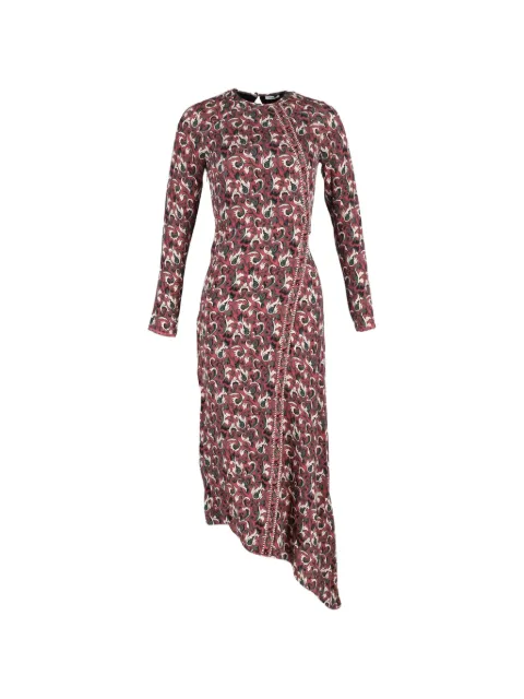 Vilshenko asymmetric printed dress Red NAPPUGBCL359291W