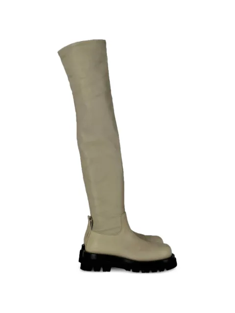 Bottega Veneta Pre-Owned lug-sole over-the-knee boot Neutrals NAPPUGBSH457151W