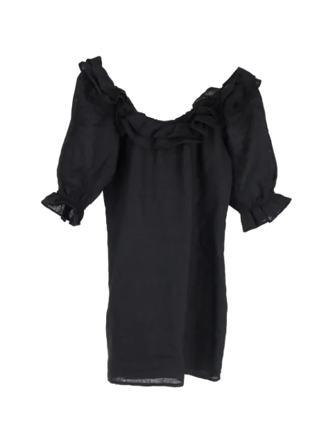 Reformation ruffled mini dress Black NAPPUGBCL447405W