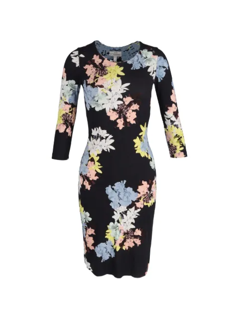 ERDEM Floral round-neck dress Black NAPPUGBCL265073W