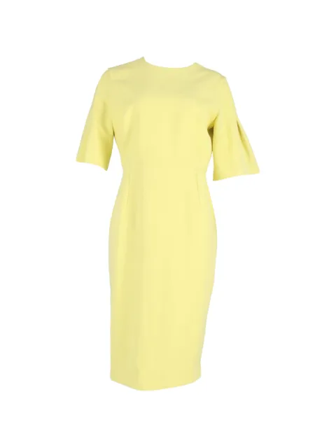 Roland Mouret bell-sleeve midi dress Yellow NAPPUGBCL446994W