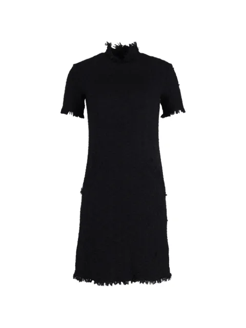 Nina Ricci Pre-Owned fringed mini dress Black NAPPUGBCL386840W