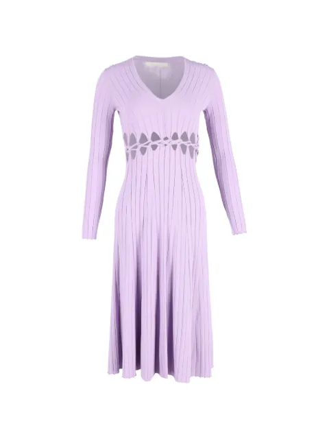 Dion Lee Pinnacle ribbed-knit midi dress Purple NAPPUGBCL364409W