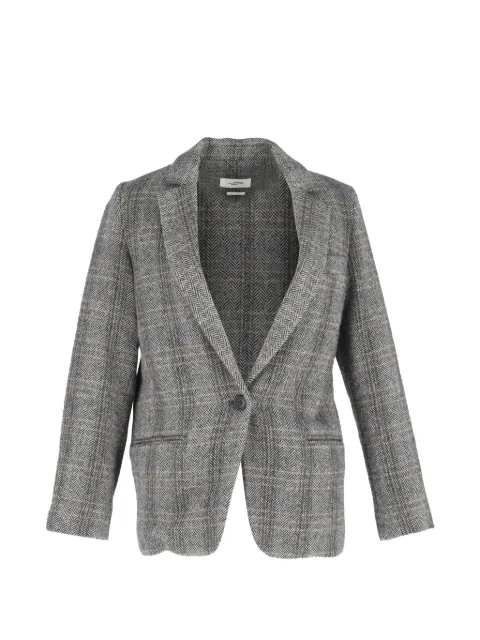 Isabel Marant Vintage herringbone-pattern wool blazer Grey NAPPUGBCL457007W