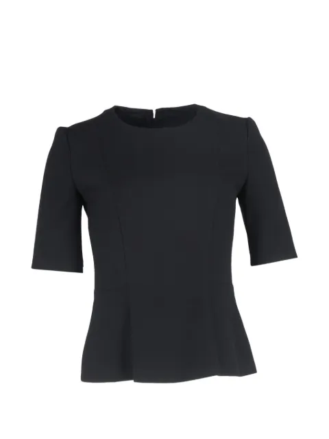 BOSS peplum short-sleeve top Black TONPUGBCL452586W