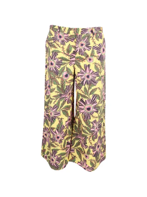 Red Valentino Vintage floral-print straight trousers Yellow TONPUGBCL359870W