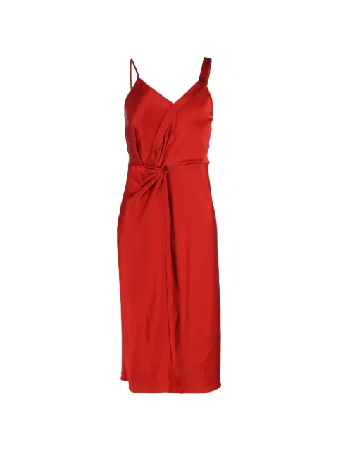 Pre-Owned Alexander Wang draped satin dress Red NAPPUGBCL360125W